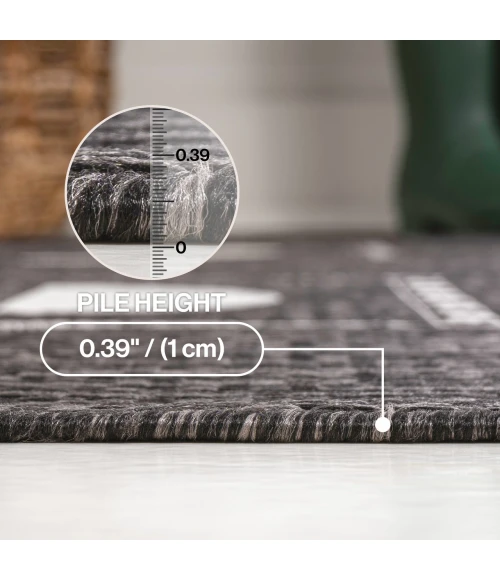 Jonathan Y TUSCAN SUN COLLECTION Black Rug TSN304A 5ft.3in.X7ft.7in ...