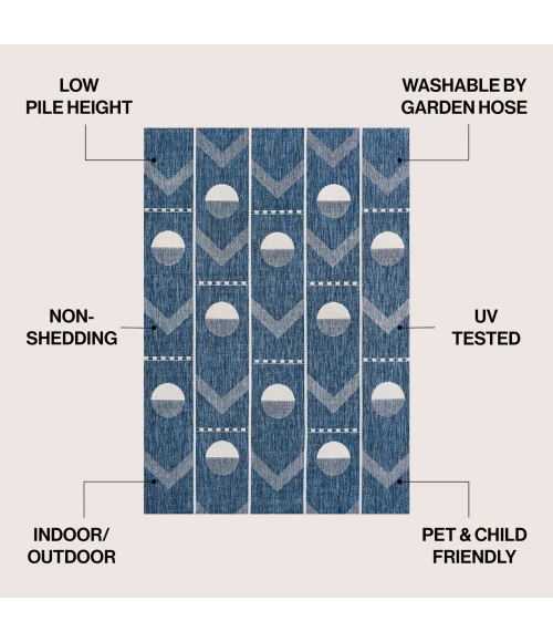 Jonathan Y TUSCAN SUN COLLECTION Blue TSN304C 4ft. X 6ft. Rect. Rug