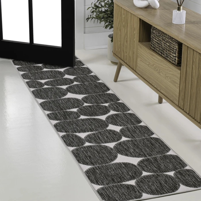 Jonathan Y TUSCAN SUN COLLECTION Black TSN305A 2ft. X 7ft.-10in. Rect. Rug