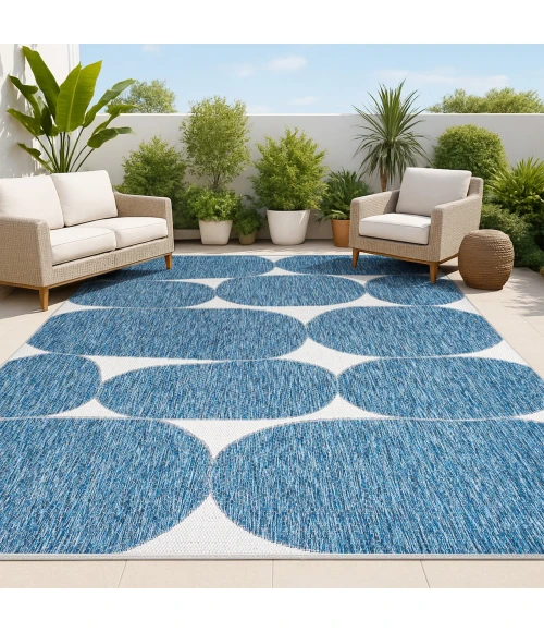 Jonathan Y TUSCAN SUN COLLECTION Blue TSN305B 5ft.3in. X 7ft.7in. Rect. Rug