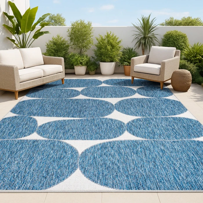 Jonathan Y TUSCAN SUN COLLECTION Blue TSN305B 5ft.3in. X 7ft.7in. Rect. Rug