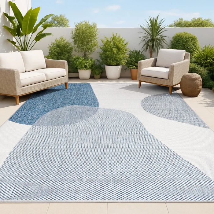 Jonathan Y TUSCAN SUN COLLECTION Blue TSN307A 7ft.-10in. X 10ft. Rect. Rug
