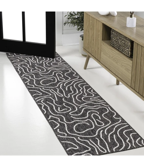 Jonathan Y TUSCAN SUN COLLECTION Black TSN307B 2ft. X 7ft.-10in. Rect. Rug