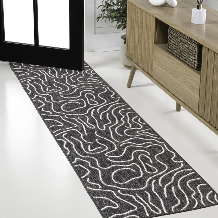 Jonathan Y TUSCAN SUN COLLECTION Black TSN307B 2ft. X 7ft.-10in. Rect. Rug