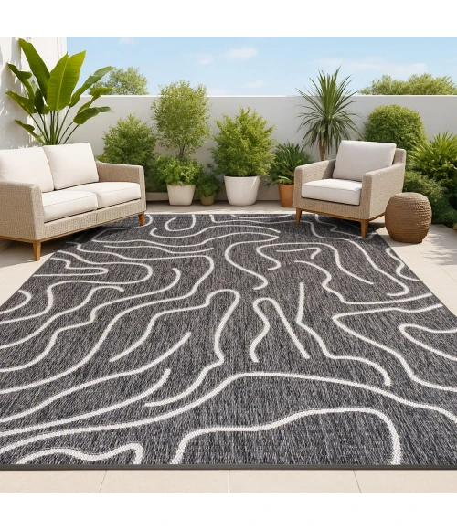 Jonathan Y TUSCAN SUN COLLECTION Black TSN307B 2ft.-11in. X 4ft.-11in. Rect. Rug