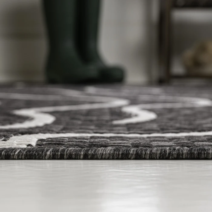 Jonathan Y TUSCAN SUN COLLECTION Black TSN307B 2ft. X 7ft.-10in. Rect. Rug