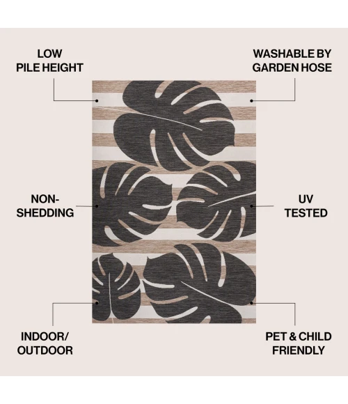 Jonathan Y TUSCAN SUN COLLECTION Black TSN400A 2ft.-11in. X 4ft.-11in. Rect. Rug