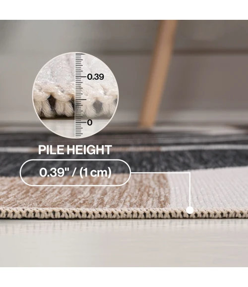 Jonathan Y TUSCAN SUN COLLECTION Black TSN400A 2ft.-11in. X 4ft.-11in. Rect. Rug