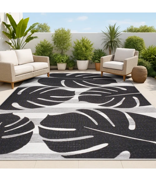 Jonathan Y TUSCAN SUN COLLECTION Black TSN400B 4ft. X 6ft. Rect. Rug