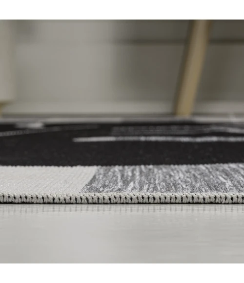 Jonathan Y TUSCAN SUN COLLECTION Black TSN400B 2ft. X 7ft.-10in. Rect. Rug