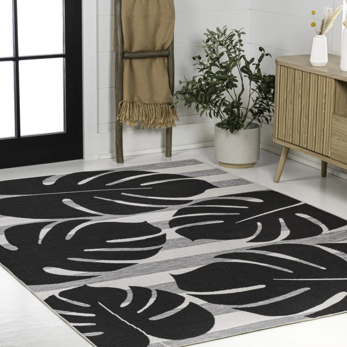 Jonathan Y TUSCAN SUN COLLECTION Black TSN400B 4ft. X 6ft. Rect. Rug