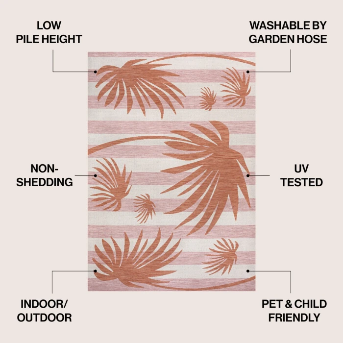 Jonathan Y TUSCAN SUN COLLECTION Pink TSN402A 2ft.-11in. X 4ft.-11in. Rect. Rug