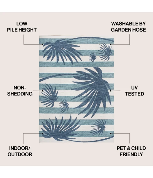 Jonathan Y TUSCAN SUN COLLECTION Blue TSN402B 2ft.-11in. X 4ft.-11in. Rect. Rug