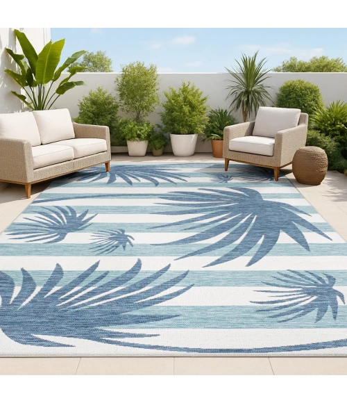 Jonathan Y TUSCAN SUN COLLECTION Blue TSN402B 2ft.-11in. X 4ft.-11in. Rect. Rug