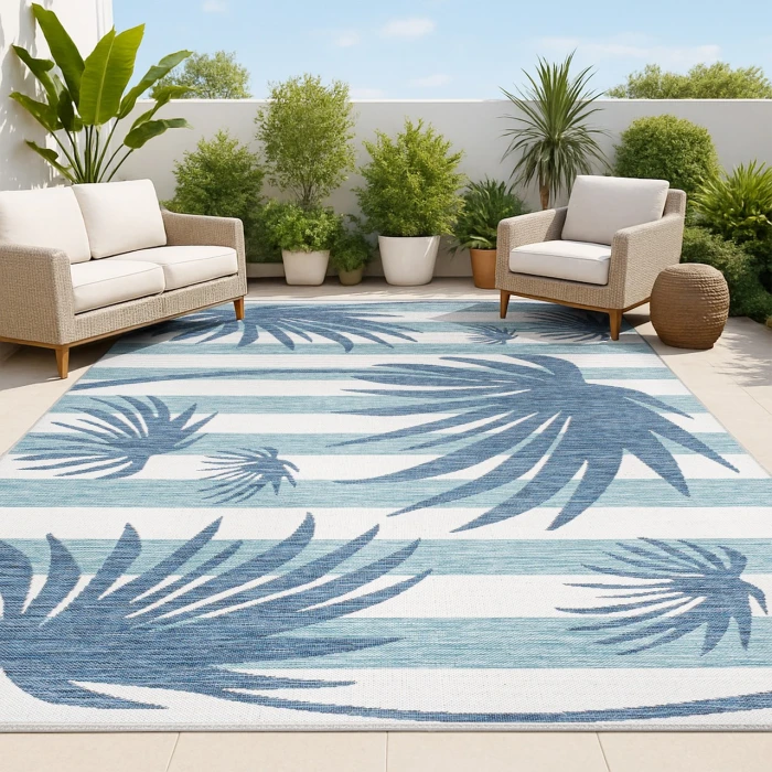 Jonathan Y TUSCAN SUN COLLECTION Blue TSN402B 5ft.3in. X 7ft.7in. Rect. Rug