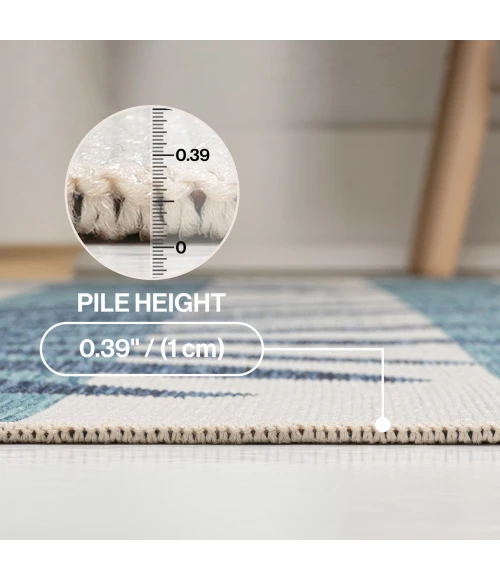 Jonathan Y TUSCAN SUN COLLECTION Blue TSN402B 2ft.-11in. X 4ft.-11in. Rect. Rug