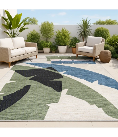 Jonathan Y TUSCAN SUN COLLECTION Blue TSN403A 2ft.-11in. X 4ft.-11in. Rect. Rug