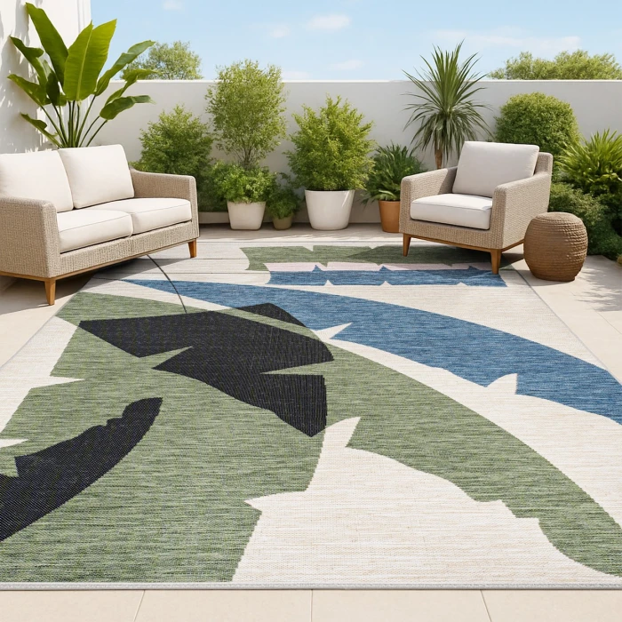 Jonathan Y TUSCAN SUN COLLECTION Blue TSN403A 5ft.3in. X 7ft.7in. Rect. Rug