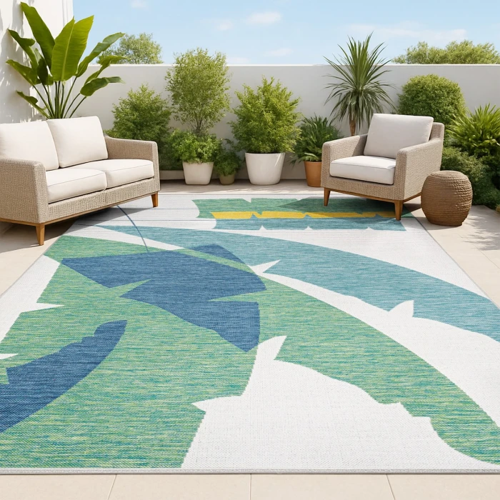 Jonathan Y TUSCAN SUN COLLECTION Green TSN403B 4ft. X 6ft. Rect. Rug