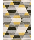 Kehoe Retro Diamonds Geometric Yellow/Gray/Cream 3 ft. x 5 ft. Area Rug