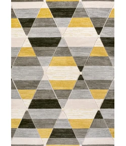 Jonathany Unique UNQ101A Yellow/Gray/Cream Area Rug 7 ft. 10 in. X 10 ft. 2 in. Rectangle