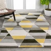 Jonathany Unique UNQ101A Yellow/Gray/Cream Area Rug 3 ft. 3 in. X 4 ft. 11 in. Rectangle
