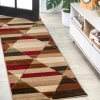 Jonathany Unique UNQ101B Red/Brown/Cream Area Rug 2 ft. 2 in. X 7 ft. 10 in. Runner