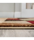 Kehoe Retro Diamonds Geometric Red/Brown/Cream 2 ft. x 8 ft. Runner Rug