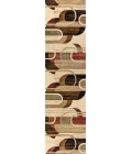 Tamara Retro Abstract Arches Cream/Brown/Red 2 ft. x 8 ft. Runner Rug