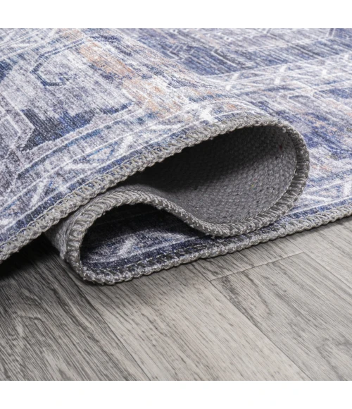 Jonathan Y WASHABLE Blue WSH100A 2ft. X 10ft. Rect. Rug