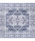 Jonathan Y WASHABLE Blue WSH100A 5ft.3in. Square Rug