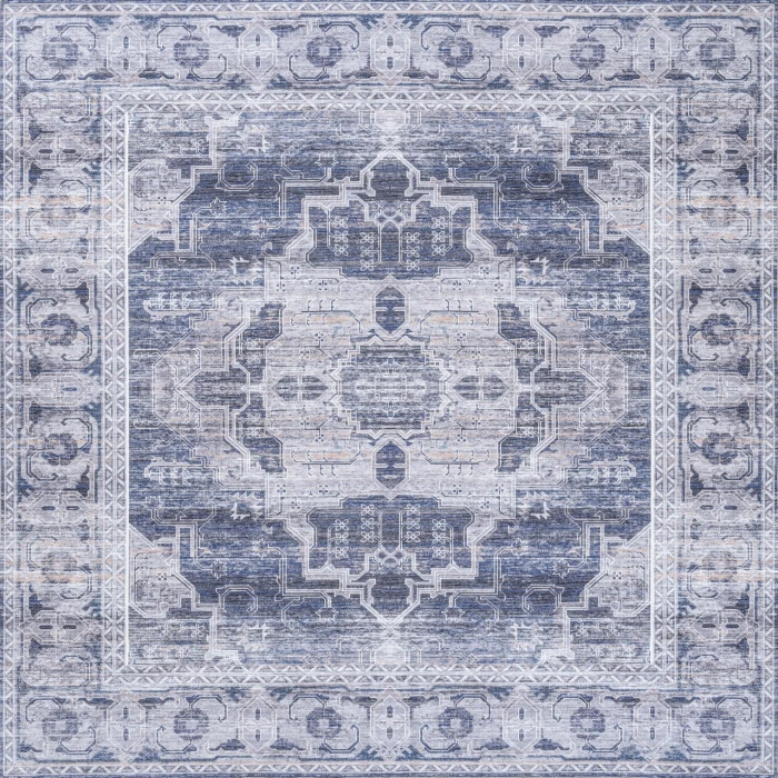 Jonathan Y WASHABLE Orange WSH101A 7ft.-10in. Square Rug