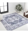 Jonathan Y WASHABLE Blue WSH100A 5ft.3in. Square Rug