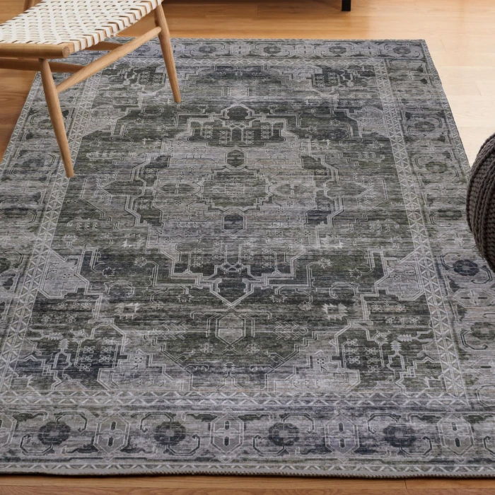 Jonathan Y WASHABLE Green WSH100B 2ft.-11in. X 5ft. Rect. Rug