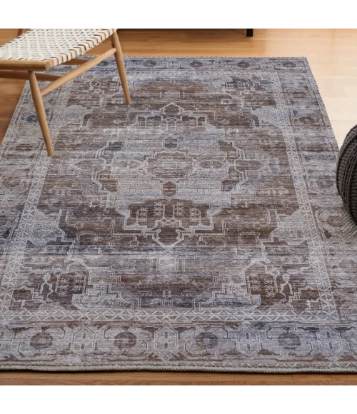 Jonathan Y WASHABLE Brown WSH100C 5ft.3in. X 7ft.7in. Rect. Rug