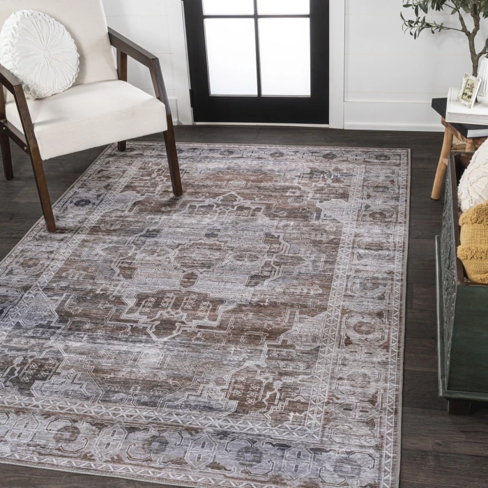 Jonathan Y WASHABLE Brown WSH100C 2ft.-11in. X 5ft. Rect. Rug