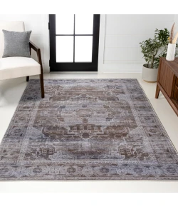Jonathan Y WASHABLE Brown WSH100C 5ft.3in. X 7ft.7in. Rect. Rug