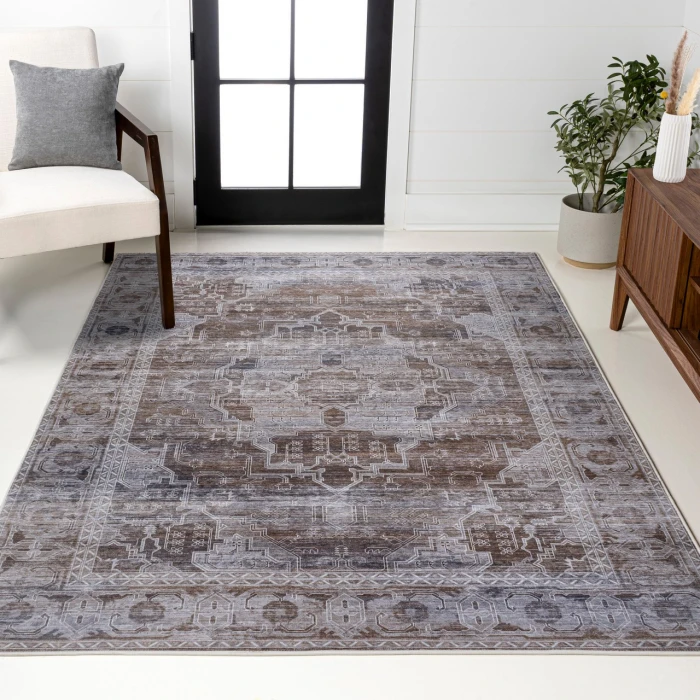 Jonathan Y WASHABLE Brown WSH100C 2ft.-11in. X 5ft. Rect. Rug