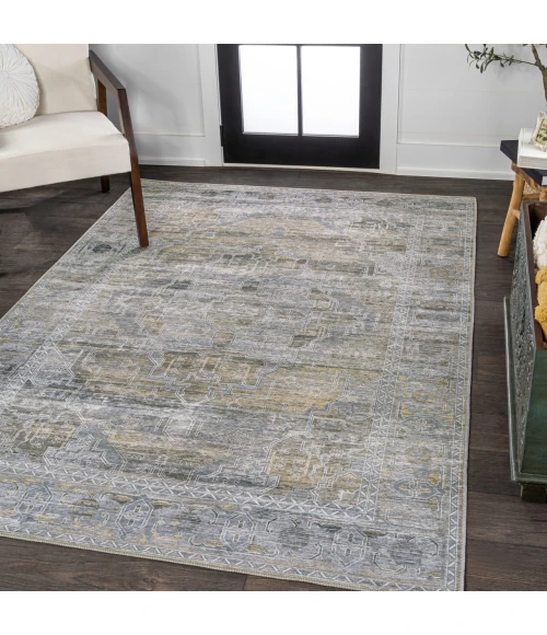 Jonathan Y WASHABLE Gray WSH100D 5ft.3in. X 7ft.7in. Rect. Rug