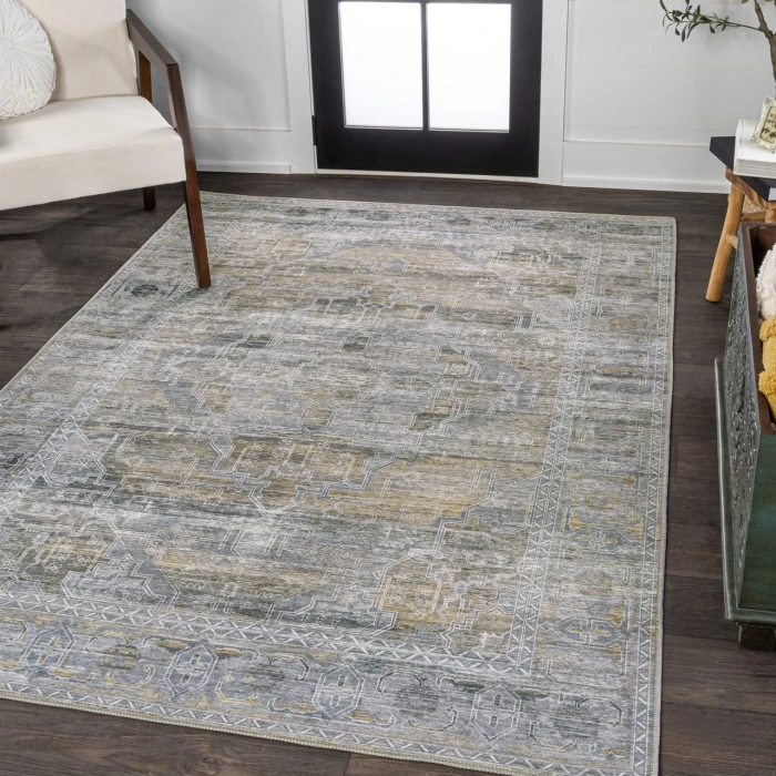 Jonathan Y WASHABLE Gray WSH100D 2ft.-11in. X 5ft. Rect. Rug