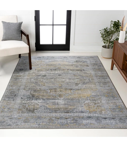 Jonathan Y WASHABLE Gray WSH100D 5ft.3in. X 7ft.7in. Rect. Rug