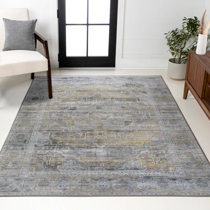 Jonathan Y WASHABLE Gray WSH100D 2ft.-11in. X 5ft. Rect. Rug