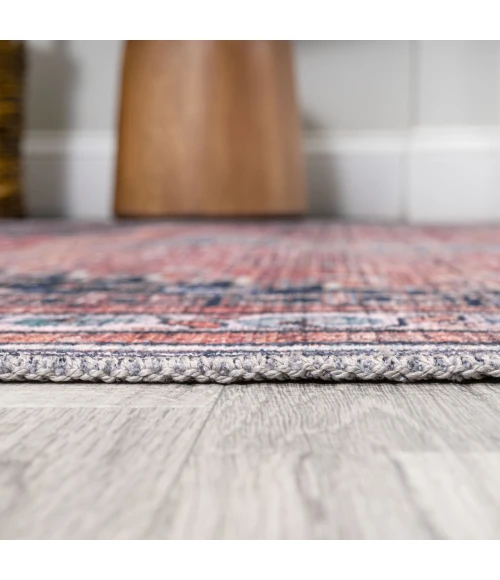 Jonathan Y WASHABLE Orange WSH101A 6ft. Square Rug