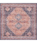Jonathan Y WASHABLE Orange WSH101A 6ft. Square Rug