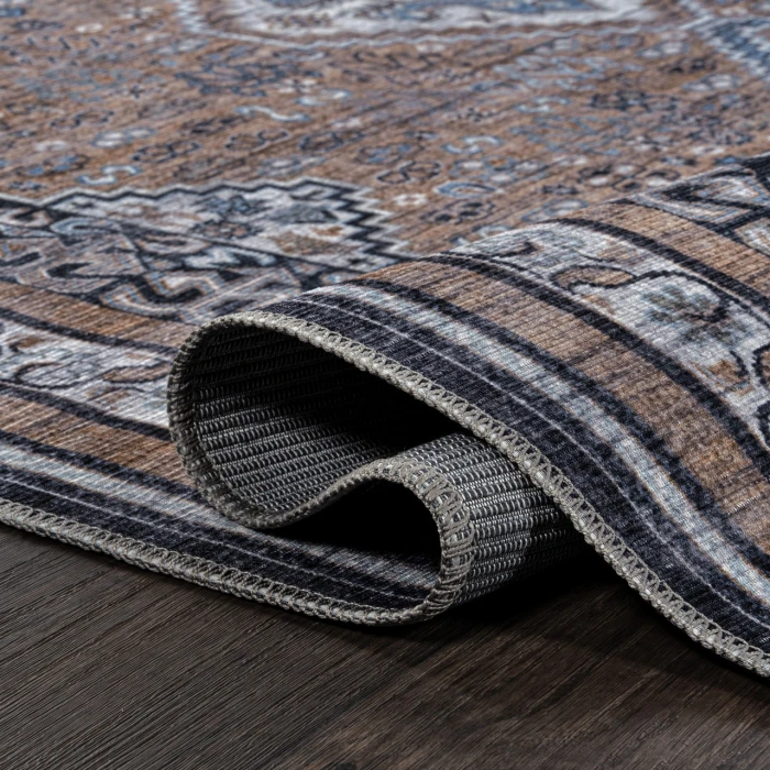 Jonathan Y WASHABLE Blue WSH101C 2ft. X 8ft. Rect. Rug