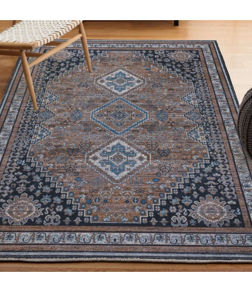 Jonathan Y WASHABLE Brown WSH101B 5ft.3in. X 7ft.7in. Rect. Rug