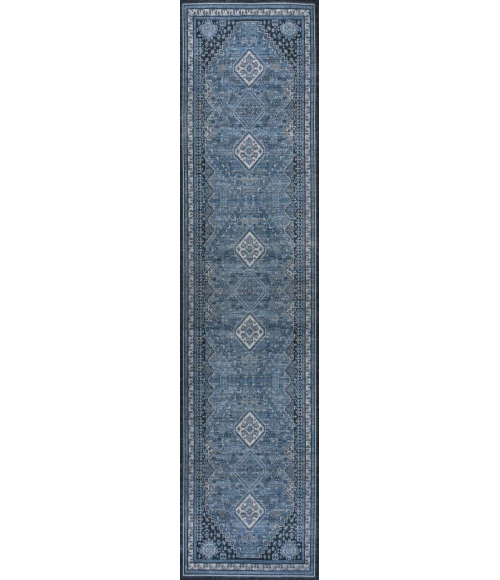 Jonathan Y WASHABLE Blue WSH101D 2ft. X 8ft. Rect. Rug