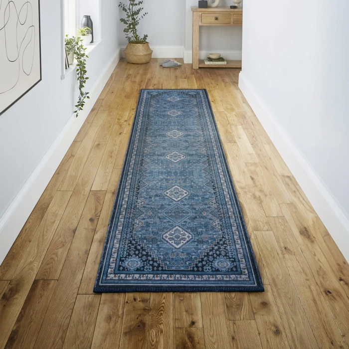 Jonathan Y WASHABLE Blue WSH101D 2ft. X 8ft. Rect. Rug