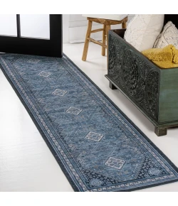 Jonathan Y WASHABLE Blue WSH101D 2ft. X 8ft. Rect. Rug