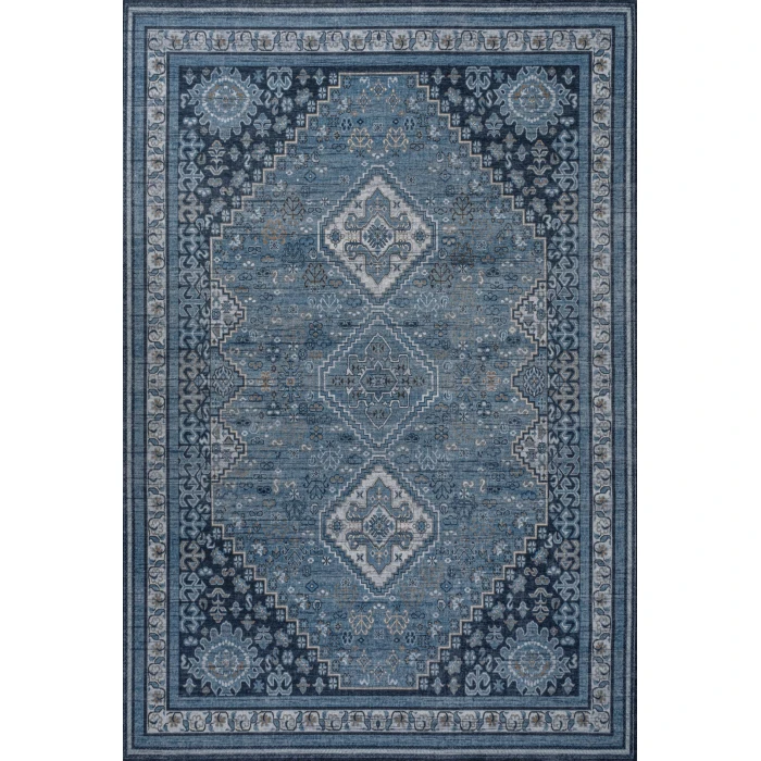 Jonathan Y WASHABLE Blue WSH101C 3ft.-11in. X 6ft. Rect. Rug